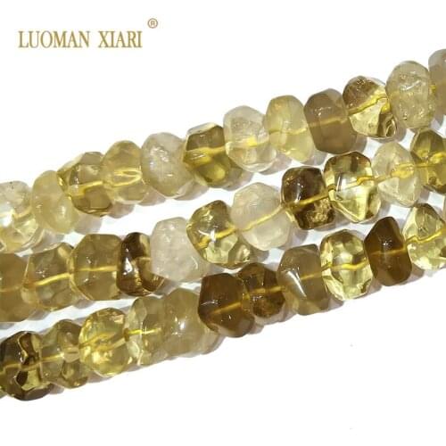 High Quality 100% Natural Lemon Quartz Stone Beads For Jewelry Making DIY Bracelet, Necklace Earring Size 9-14 mm Strand 15"