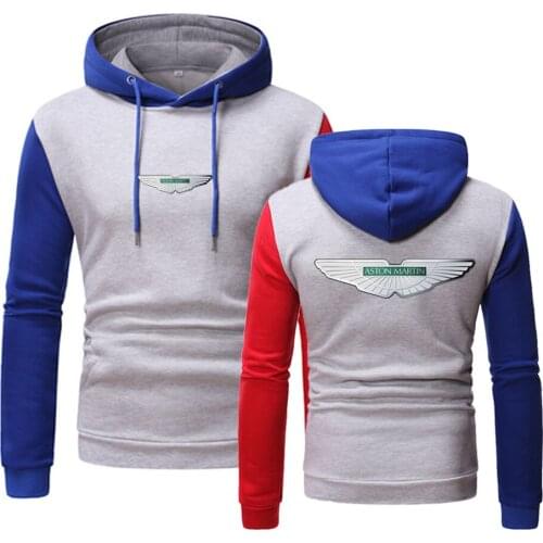 Aston Martin 2021 New Spring Autumn Comfortable Mens Printing Comfortable Fashion Harajuku Splicing Tops Popular Hoodies