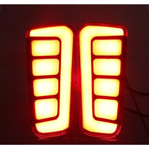 1Pair Reflector For Toyota Vellfire 2016 2017 2018 2019 2020 ALPHARD LED Rear Fog Lamp Bumper Light Brake Light Turn Signal
