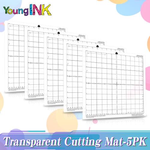 2/3/5pcs YOUNGINK Replacement Cutting Mat Transparent Adhesive Mat with Measuring Grid for Silhouette Cameo Plotter Machine