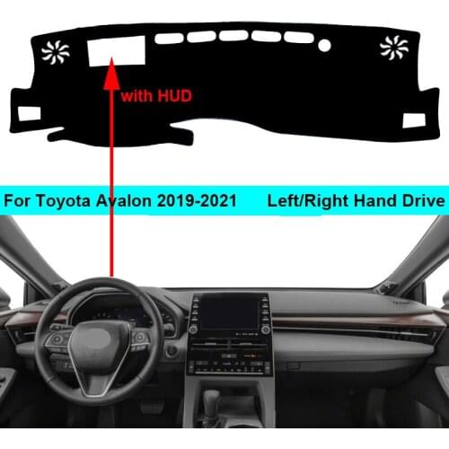 2 Layer Car Dashboard Cover Carpet For Toyota Avalon 2019 2020 2021 LHD RHD Rug Pad Carpet Dashmat Sun Shade Car decoration
