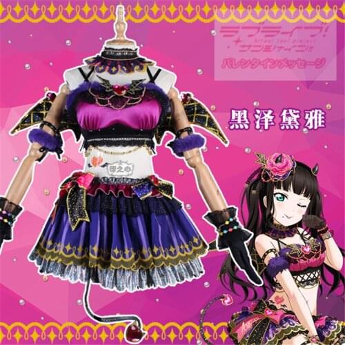 Anime Cosplay Costume Love Live Sunshine Aqours Little Devil Dia Kurosawa Dress Christmas Costumes Wing A