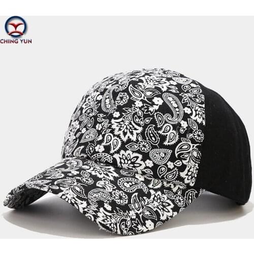 New Baseball cap Cashew flower splicing Baseball hat Cross elastic bands unisex spring and summer Outdoor sun-protection Caps