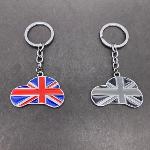 British Flag Keychains Fashion Simple Style UK Flag Keyrings, Metal for Car key holder styling