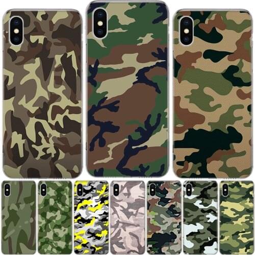 Fashion Color Trend Camouflage color Camo Phone Case For Iphone 12 MIni 11Pro MAX XS 8 7 6 6S Plus X 5 5S SE XR SE 2020 Cover Sh