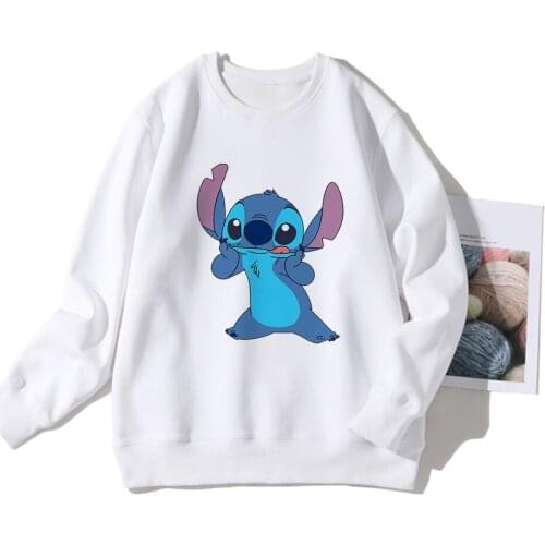 Disney Lilo Stitch Kawaii Clothes Hoodies for Girls Sweatshirt Oversized Long Sleeve Pullovers 90S Unisex Sudadera Mujer Poland
