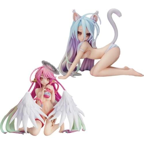 FREEing S-style No Game No Life Jibril White Cat Sexy girls PVC Action Figure Toys Anime Figures Collectible Model Doll Gifts