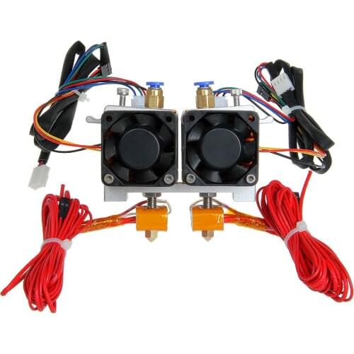 Geeetech 0.35mm Dual Head Dual Nozzles MK8 Extruder for Reprap 3D Printer 1.75mm Filament