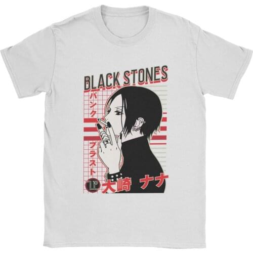 Awesome Nana Osaki Anime T-Shirt for Men O Neck Pure Cotton T Shirt Manga Short Sleeve Tee Shirt Party Tops
