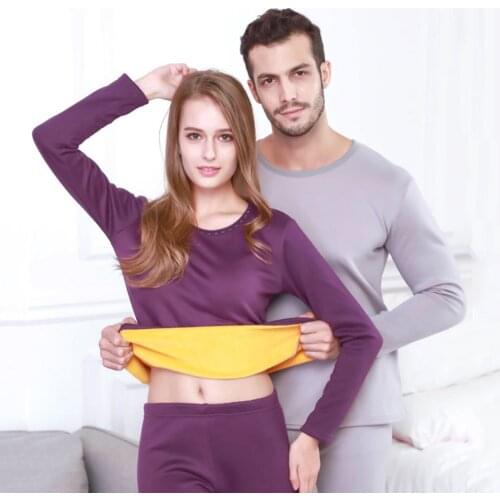 New Velvet Thick Thermal Underwear Set For Woman Plus Size L-4XL Long Johns Warm Winter Clothing Set Warm Velvet Underwear Suit