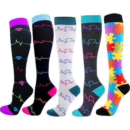 Compression Socks Men & Women Crossfit Best Atheletic Football Stockings Outdoor Running Yoga Tube Socks For Nurses, Athletes