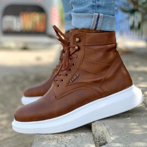 Knack High Outsole Casual Male Shoes B-404 Tan Street Fashion New Season New Creation Cool Comfortable Style