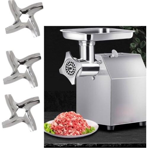 3PCS Stainless Steel Metal Meat Grinder Parts 4 Blade Hexagon Mincer Knife