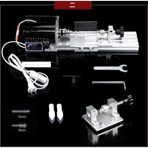 Multifunctional Micro-Lathe Household Woodworking Polished Lathe Small Beads Machine With Hole Puncher 110V/220V 280W 8000r/min