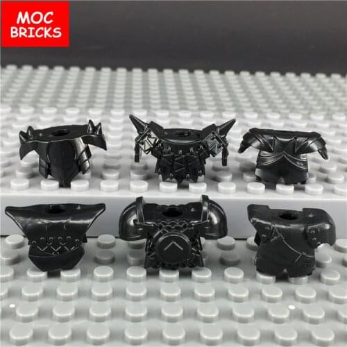 20 sets MOC DIY Toys Medieval Knights Rome Weapons Shield Handprint Helmet Educational Building Block Figures 5022A-5027A