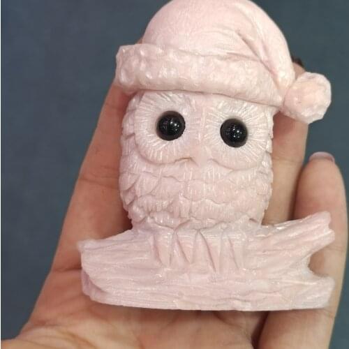 1pc Natural Powder of the treasure Crystal Hand Carved Owl Crystal Healing Fashion decoration