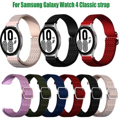 Nylon band For Samsung Galaxy watch4 classic 42mm/46mm Bracelet For Galaxy watch4 40mm/44mm strap Nylon Weave Loop Wristband