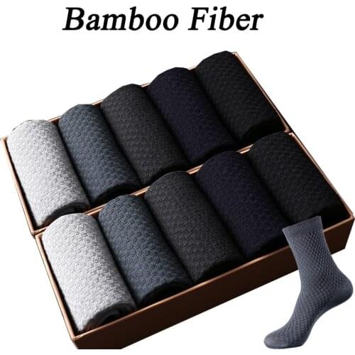 10 Pairs 2Pairs Bamboo Fiber Men Socks Deodorant Business Socks High Quality Gift Solid Color Men Casual Compression Socks