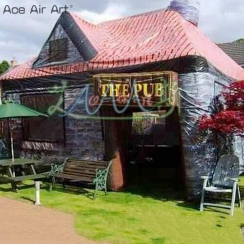 Best quality portable commercial air bar tent inflatable irish pub tent wine house cabin tent for party decoration