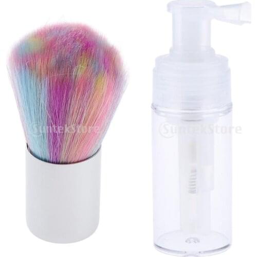 Empty Cosmetic Spray Powder Bottles and Barbers Neck Duster Nylon Brush Hair Cutting Hairdressing Tool Kit