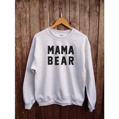 Skuggnas Mama Bear Funny Mom sweatshirt mom gifts christmas mom to be Gift For Mama Sweatshirt Long Sleeve Tumblr Tops