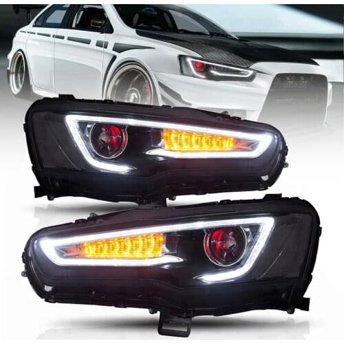 LED Headlights for Mitsubishi Lancer 2008-2017 TT-ABC DRL Car Head Light Assembly Signal Auto Accessories Lamp