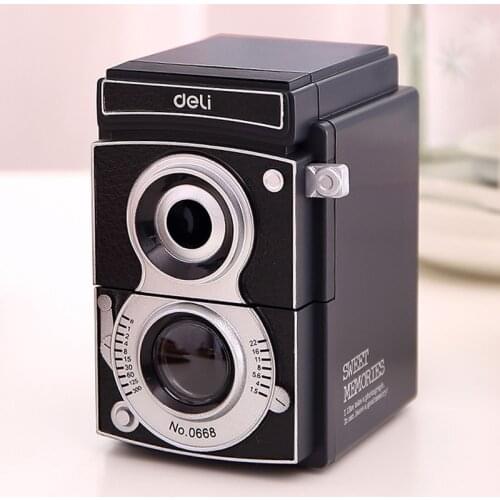 Deli 0668 pencil sharpener adjustable hand turn pen knife pencil machine old vintage camera pencil sharpener