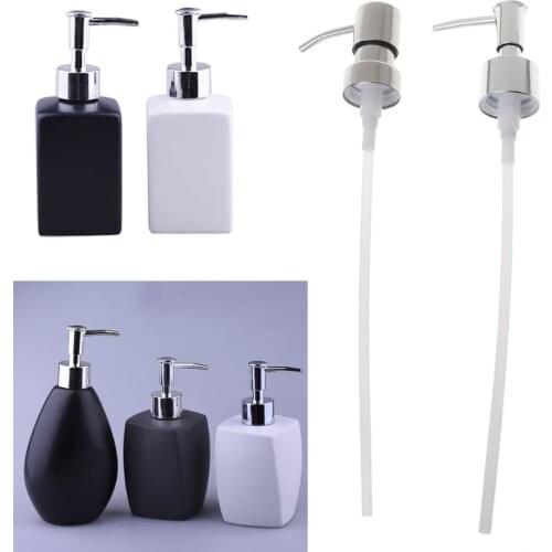 Stainless Steel Soap Dispenser Nozzle 12 OZ Built in Hand Lotion Pump Fitting QX2E