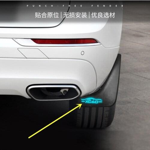 ABS Rear Tail Wheels /Rims Protective Mudguards For Volvo XC60 2018 19 20 ACA276