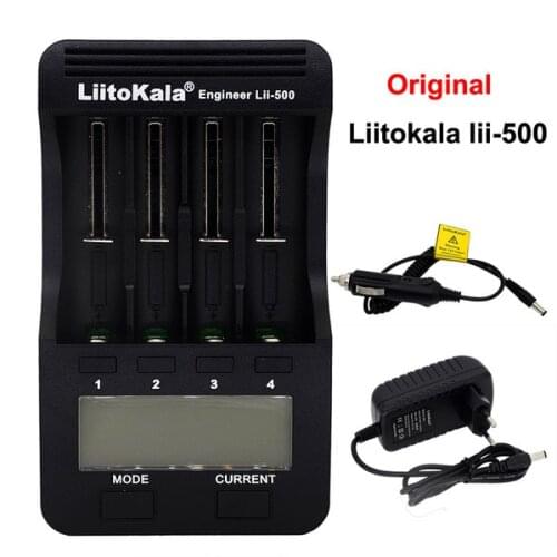 Liitokala Lii - 500 Smart LCD Battery Charger for 18650 / 26650 / 16340 / 14500 / 10440 Rechargeable Batteries Lii500 EU US Plug