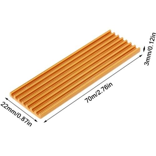 1Set Aluminum Cooling Heatsink Thermal Pad Cooler For NVME M.2 2280 PCI-E SSD Solid State Hard Drive Disk Upgraded Version