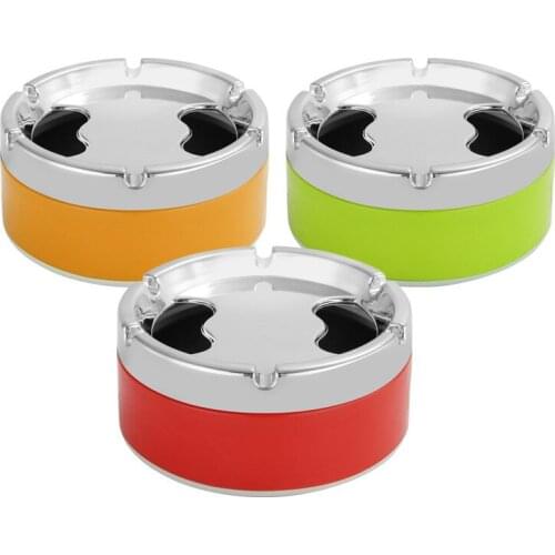 1PC Household Detachable Rotatable Lid 360 Degree Free Rotation Stainless Steel Corrosion Resistance Portable Cigarette Ashtray