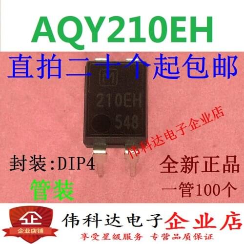10pcs/lot 210eh Coupler Solid-State Relay Aqy210eh [Direct Plug Dip4] Brand New & Original Spot