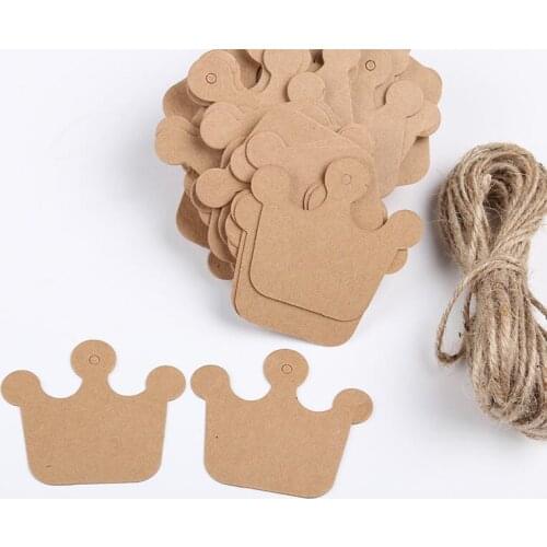 100Pcs/Lot Craft Paper Tags Bookmark Message Card Scrapbooking Accessories Blank Kraft Paper Brown Cards Packaging New