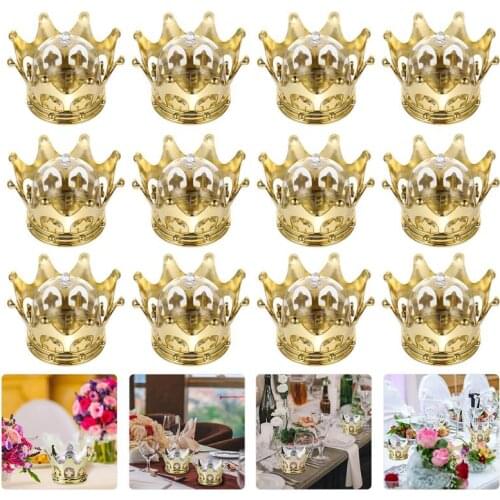 1 Set 12 Pcs Hollow Crown Wedding Candy Boxes Candy Storage Boxes Packing Cases Hollow Crown Candy Box