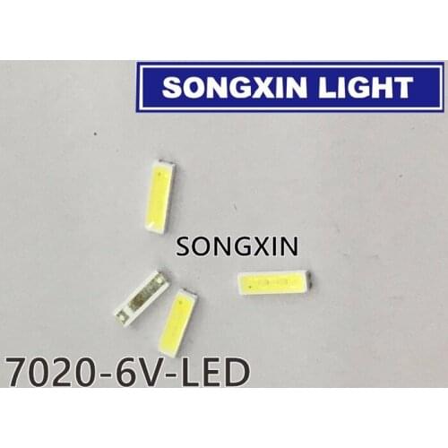 200pcs Lextar LED Backlight 1W 7020 6V Cool white 80LM LCD Backlight for TV TV Application