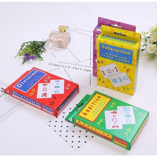 36Pcs Children Mathematics Learning Cards Kids Educational Toy Montessori Materials Addition Subtraction Math Teaching Cards