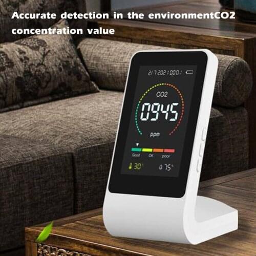 5 in1 CO2 Meter Gas Analyzer Detector Air Quality Monitor Carbon Dioxide TVOC HCHO Detector Digital Temperature Humidity Tester