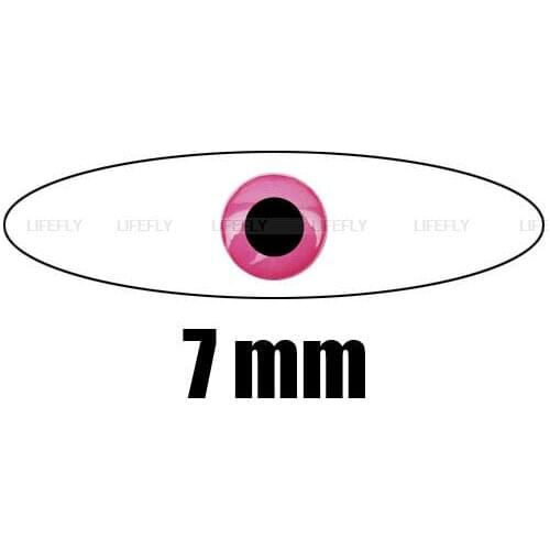7mm 3D Pink / Wholesale 700 Soft Molded 3D Holographic Fish Eyes, Fly, Jig, Lure