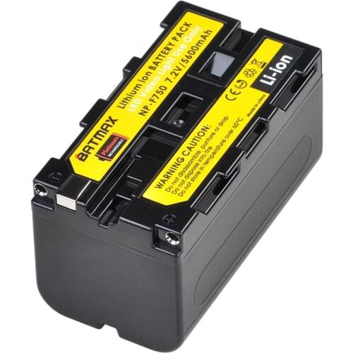 Batmax 5200mAh NP-F750 NP F750 NP-F770 Li-ion Battery for Yongnuo YN300 III YN-300 III Camera Photo LED Video Light AND MORE