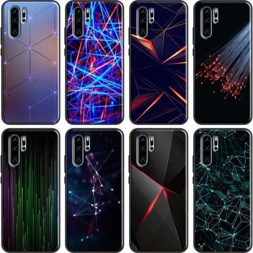 Lines Point Light Case For Huawei P Smart 2019 Z Nova 5T P40 P20 P30 Pro Mate 20 Lite Honor 10i 8X 9X Cover