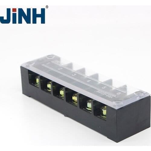 TB2506 25A Double Dual Row 6 Positions Barrier Strip Terminal Block Wire Cable Connector