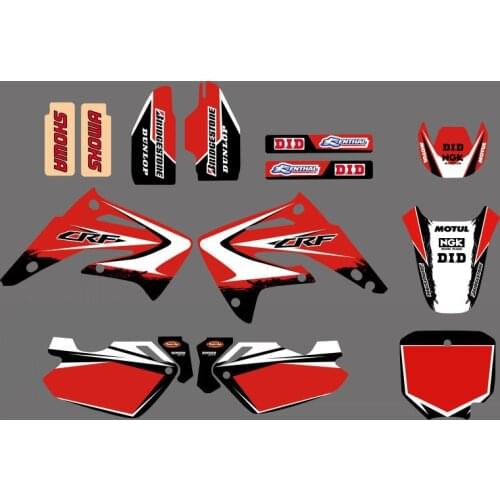 Motorcycle Graphic Background Decal Sticker Kit For Honda CR85 CR85R CR 85 85R 2003 2004 2005 2006 2007 2008 2009 2010 2011 2012