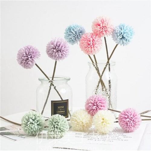 5 pieces of simulation bouquet dandelion hydrangea bridal bouquet fake flowers home room wedding decoration accessories