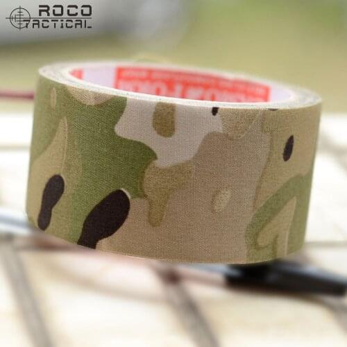 ROCOTACTICAL CP Multicam Camouflage Duct Tape for Airsoft Hunting Fishing Camo Rifle Wrap 10m Dustproof Camouflage Cloth Tape