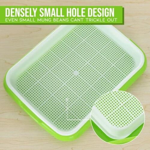 Sprouting Tray, Bean Sprout Planter, BPA-Free Home Plastic 2-Layer Hollow Kit Germination Tool