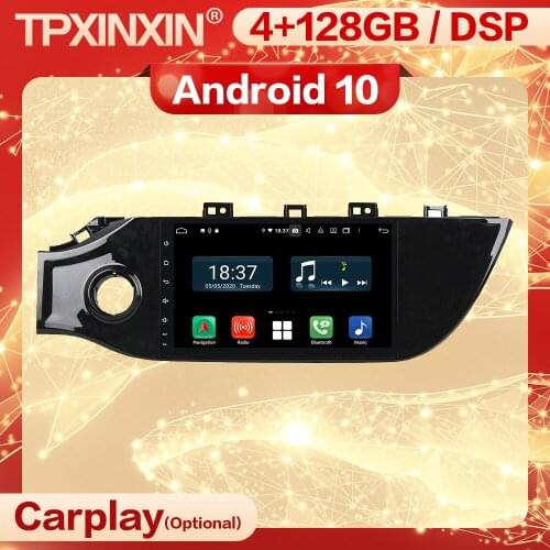 4+128G Carplay 2 Din Android 10 Multimedia Stereo Receiver For KIA K2 RIO 2017 2018 2019 Wifi Radio Audio Video Player Head Unit