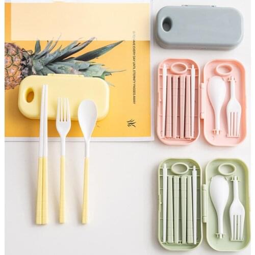 Cutlery Set Creative Reusable PP Portable Students Cutlery Set for Outdoor Tableware Cutlery Set Home Garden 2021