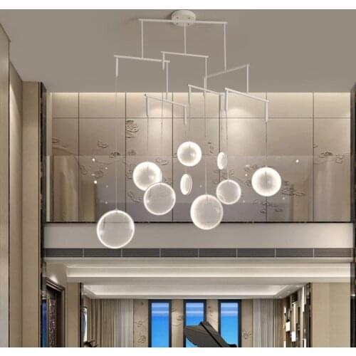 Nordic restaurant lens chandelier modern simple living room bedroom bed head creative coffee shop bar decoration LED light