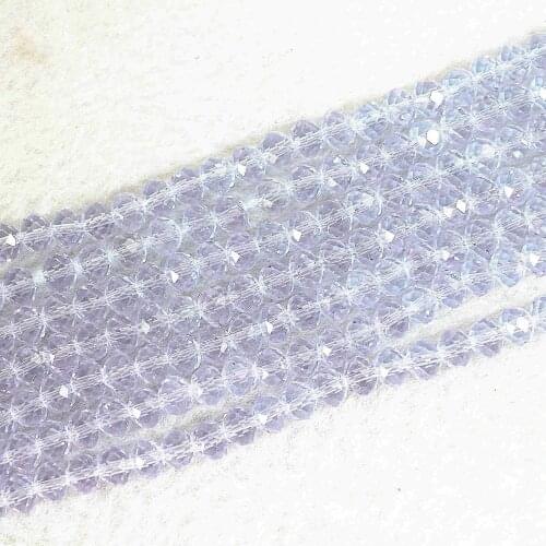 Newly white crystal glass 3*4mm 4*6mm 5*8mm 8*10mm rondelle faceted top quality loose beads 15"B705